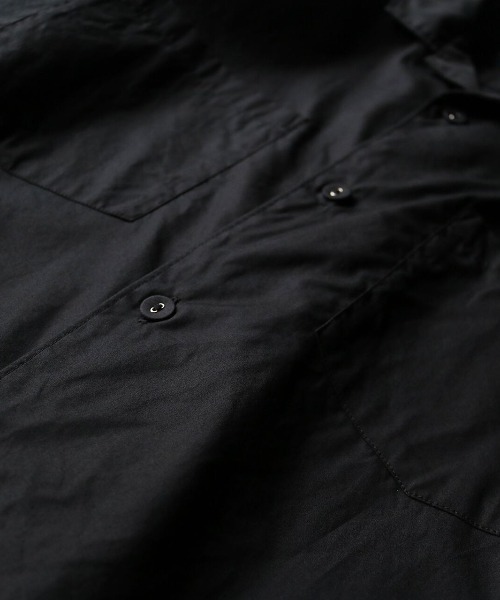 WHITE MOUNTAINEERING(ホワイトマウンテニアリング)の「BROAD OPEN COLLAR SHIRT(シャツ/ブラウス・メンズ・ブラック/ネイビー・1/2/3)」の4枚目の写真