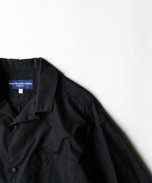 WHITE MOUNTAINEERING(ホワイトマウンテニアリング)の「BROAD OPEN COLLAR SHIRT(シャツ/ブラウス・メンズ・ブラック/ネイビー・1/2/3)」の5枚目の写真