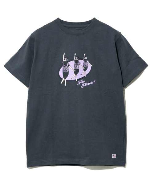 go slow caravan(ゴースローキャラバン)の「MODEM DESIGN/モデムデザイン 10oz Tee -楕円形-(Tシャツ/カットソー・メンズ・ホワイト/チャコールグレー・MEDIUM/LARGE/X-LARGE)」の1枚目の写真