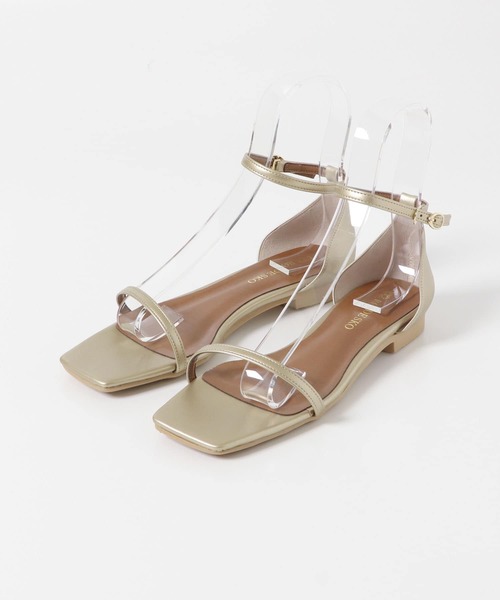 RODE SKO（ロデスコ）の「『MADE IN JAPAN』 ナローストラップフラットサンダル（サンダル・レディース・ブラック/ゴールド・36/37/38）」の18枚目の写真