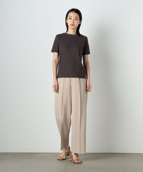 COMME CA ISM(コムサイズム)の「★TV着用商品★リブ ベーシック Tシャツ(Tシャツ/カットソー・レディース・オフホワイト/ダークブラウン/ピンク/ネイビー・MEDIUM/LARGE)」の22枚目の写真