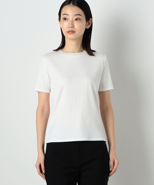 COMME CA ISM(コムサイズム)の「★TV着用商品★リブ ベーシック Tシャツ(Tシャツ/カットソー・レディース・オフホワイト/ダークブラウン/ピンク/ネイビー・MEDIUM/LARGE)」の18枚目の写真