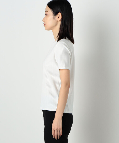 COMME CA ISM(コムサイズム)の「★TV着用商品★リブ ベーシック Tシャツ(Tシャツ/カットソー・レディース・オフホワイト/ダークブラウン/ピンク/ネイビー・MEDIUM/LARGE)」の17枚目の写真