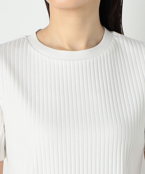 COMME CA ISM(コムサイズム)の「★TV着用商品★リブ ベーシック Tシャツ(Tシャツ/カットソー・レディース・オフホワイト/ダークブラウン/ピンク/ネイビー・MEDIUM/LARGE)」の15枚目の写真