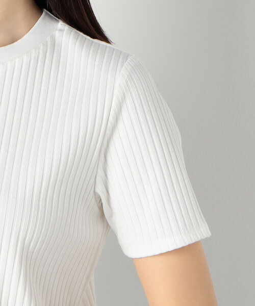 COMME CA ISM(コムサイズム)の「★TV着用商品★リブ ベーシック Tシャツ(Tシャツ/カットソー・レディース・オフホワイト/ダークブラウン/ピンク/ネイビー・MEDIUM/LARGE)」の14枚目の写真
