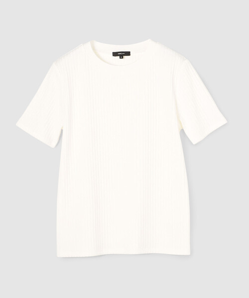 COMME CA ISM(コムサイズム)の「★TV着用商品★リブ ベーシック Tシャツ(Tシャツ/カットソー・レディース・オフホワイト/ダークブラウン/ピンク/ネイビー・MEDIUM/LARGE)」の12枚目の写真