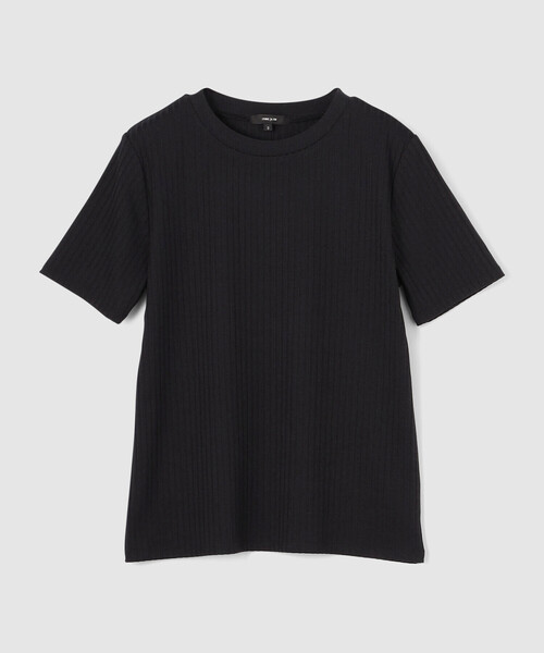 COMME CA ISM(コムサイズム)の「★TV着用商品★リブ ベーシック Tシャツ(Tシャツ/カットソー・レディース・オフホワイト/ダークブラウン/ピンク/ネイビー・MEDIUM/LARGE)」の7枚目の写真
