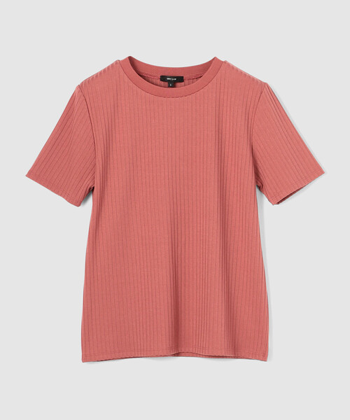 COMME CA ISM(コムサイズム)の「★TV着用商品★リブ ベーシック Tシャツ(Tシャツ/カットソー・レディース・オフホワイト/ダークブラウン/ピンク/ネイビー・MEDIUM/LARGE)」の8枚目の写真