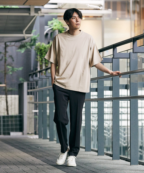 417 EDIFICE(フォーワンセブンエディフィス)の「スプリットラグラン タフTシャツ(Tシャツ/カットソー・メンズ・ホワイト/ブラック/ライトグリーン/ベージュ・MEDIUM/X-LARGE/LARGE)」の7枚目の写真