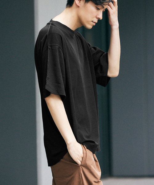 417 EDIFICE(フォーワンセブンエディフィス)の「スプリットラグラン タフTシャツ(Tシャツ/カットソー・メンズ・ホワイト/ブラック/ライトグリーン/ベージュ・MEDIUM/X-LARGE/LARGE)」の9枚目の写真