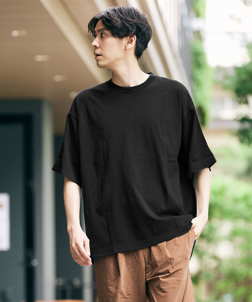 417 EDIFICE(フォーワンセブンエディフィス)の「スプリットラグラン タフTシャツ(Tシャツ/カットソー・メンズ・ホワイト/ブラック/ライトグリーン/ベージュ・MEDIUM/X-LARGE/LARGE)」の17枚目の写真