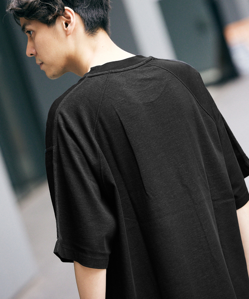 417 EDIFICE(フォーワンセブンエディフィス)の「スプリットラグラン タフTシャツ(Tシャツ/カットソー・メンズ・ホワイト/ブラック/ライトグリーン/ベージュ・MEDIUM/X-LARGE/LARGE)」の13枚目の写真