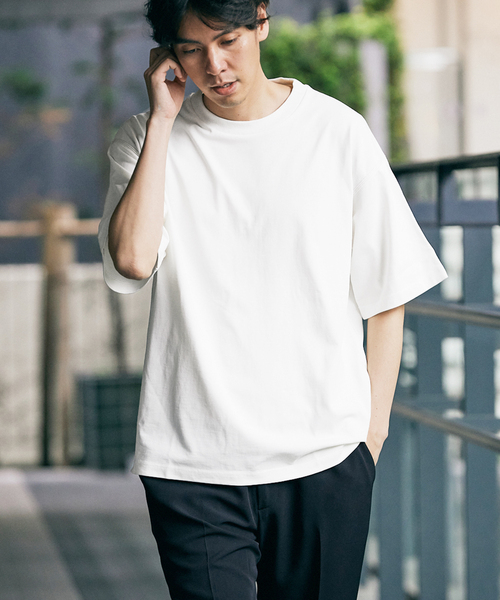 417 EDIFICE(フォーワンセブンエディフィス)の「スプリットラグラン タフTシャツ(Tシャツ/カットソー・メンズ・ホワイト/ブラック/ライトグリーン/ベージュ・MEDIUM/X-LARGE/LARGE)」の20枚目の写真