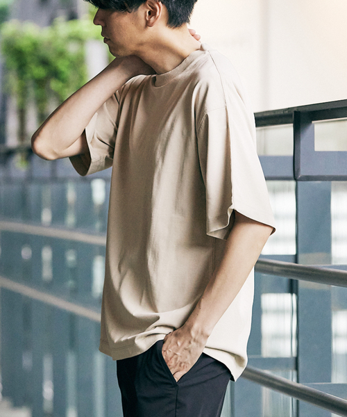 417 EDIFICE(フォーワンセブンエディフィス)の「スプリットラグラン タフTシャツ(Tシャツ/カットソー・メンズ・ホワイト/ブラック/ライトグリーン/ベージュ・MEDIUM/X-LARGE/LARGE)」の22枚目の写真