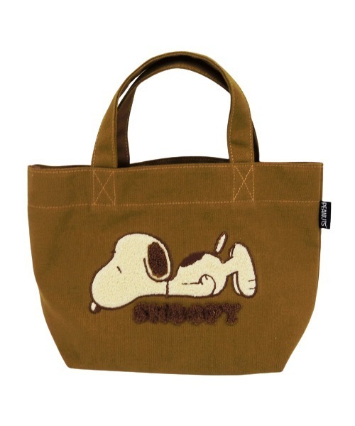 PEANUTS(ピーナッツ)の「PEANUTS/ピーナッツ スヌーピー サガラキャンバス ミニトート(トートバッグ・レディース・モカ/ホワイト・ONE SIZE)」の2枚目の写真