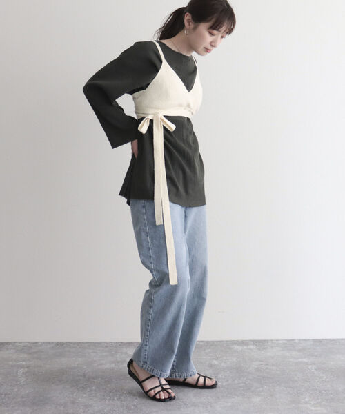fredy emue(フレディエミュ)の「【fredy emue】ブークレーニットビスチェ(ニット/セーター・レディース・アイボリー/ブラック・38)」の14枚目の写真