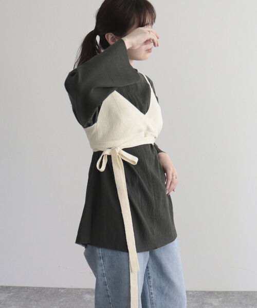 fredy emue(フレディエミュ)の「【fredy emue】ブークレーニットビスチェ(ニット/セーター・レディース・アイボリー/ブラック・38)」の21枚目の写真