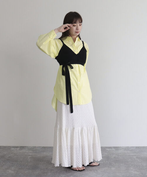 fredy emue(フレディエミュ)の「【fredy emue】ブークレーニットビスチェ(ニット/セーター・レディース・アイボリー/ブラック・38)」の5枚目の写真