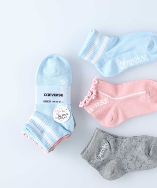 CONVERSE（コンバース）の「【CONVERSE】ソックス３Ｐ（ソックス/靴下・キッズ・ブルー・M/S）」の9枚目の写真