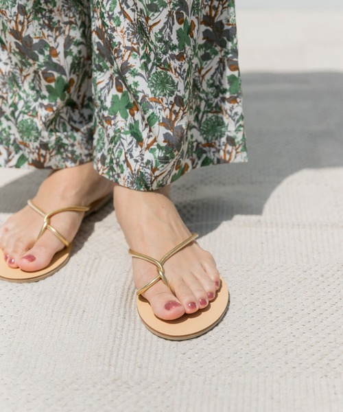 NICOLAS LAINAS（ニコラスライナス）の「『別注』NICOLAS LAINAS×DOORS　スリムラインサンダル（サンダル・レディース・ブラウン系その他/ベージュ系その他・37/38/36）」の5枚目の写真