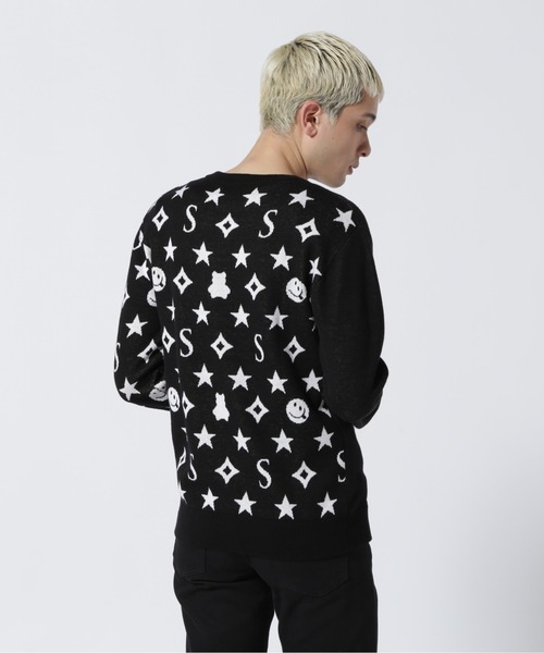RAWLIFE(ロウライフ)の「STUD MUFFIN/スタッドマフィン/スマイル&スターグラム ニットLS(ニット/セーター・メンズ・ブラック・2)」の9枚目の写真