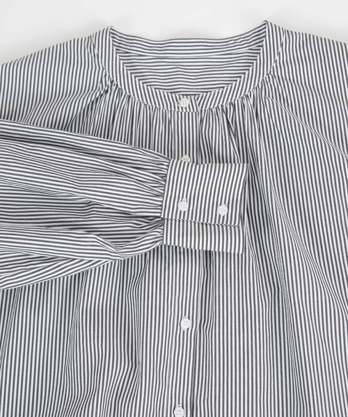 titivate（ティティベイト）の「バンドカラーギャザーシャツワンピース（シャツワンピース・レディース・オフホワイト/ブラック系その他/パープル系その他/ブルー系その他・S/M）」の20枚目の写真