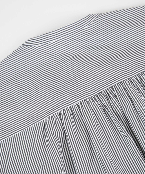 titivate（ティティベイト）の「バンドカラーギャザーシャツワンピース（シャツワンピース・レディース・オフホワイト/ブラック系その他/パープル系その他/ブルー系その他・S/M）」の21枚目の写真