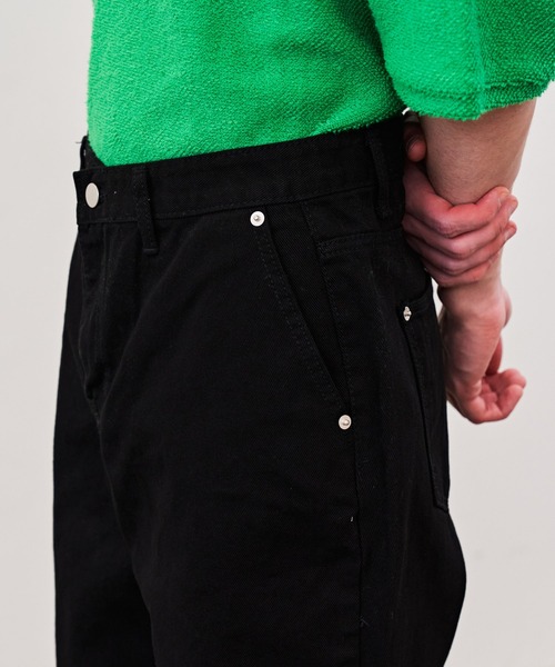 REON STUDIO（レオンスタジオ）の「韓国ブランド RE:ON STUDIO レオンスタジオ MIN WIDE BLACK DENIM デニムパンツ ジーンズ ワイドデニム ストレートデニム（デニムパンツ・メンズ・ブラック・M/L）」の11枚目の写真