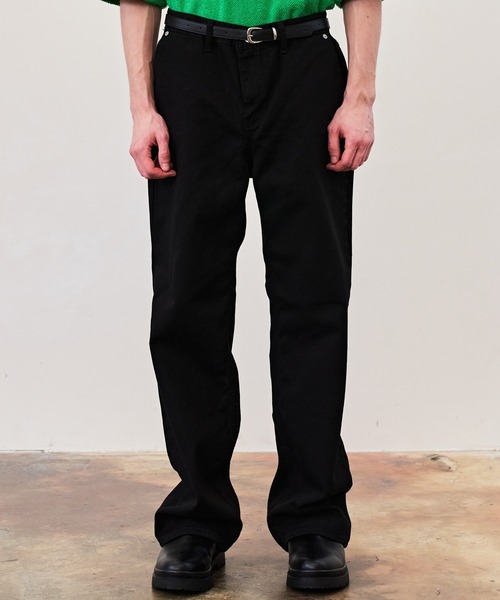 REON STUDIO（レオンスタジオ）の「韓国ブランド RE:ON STUDIO レオンスタジオ MIN WIDE BLACK DENIM デニムパンツ ジーンズ ワイドデニム ストレートデニム（デニムパンツ・メンズ・ブラック・M/L）」の16枚目の写真