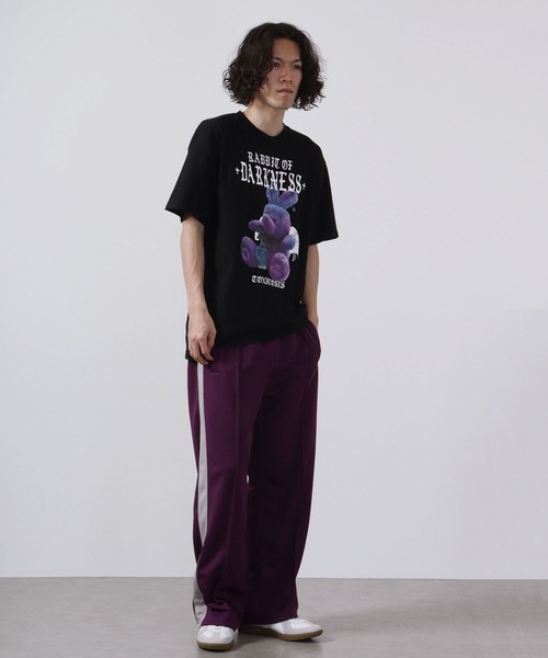 MODISH GAZE(モディシュガゼ)の「MODISH GAZE アニマルプリント半袖Tシャツ ラビット RABBIT(Tシャツ/カットソー・メンズ・ブラック系/ブラック・F)」の7枚目の写真