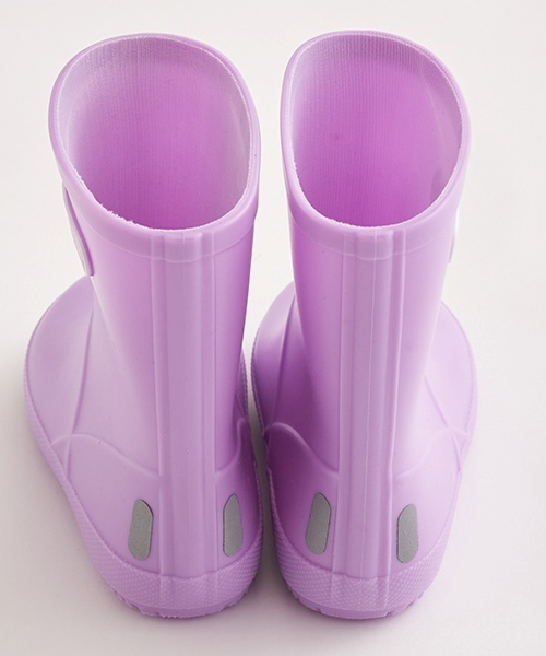 petit main（プティマイン）の「【WEB限定】【プティプラ】カラフルレインブーツ【ラベンダー】（レインシューズ・キッズ・ラベンダー・14cm/17cm/16cm/15cm）」の2枚目の写真