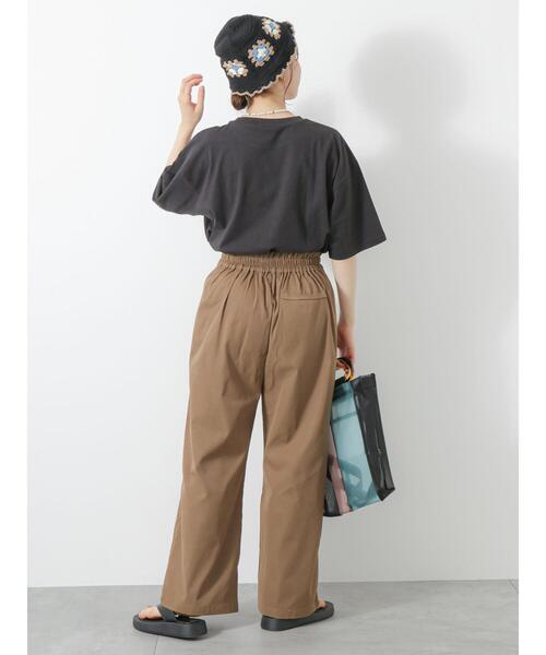 ehka sopo（エヘカソポ）の「プチロゴTシャツ（Tシャツ/カットソー・レディース・オフホワイト/ベージュ/ブラック/ミント・F）」の7枚目の写真