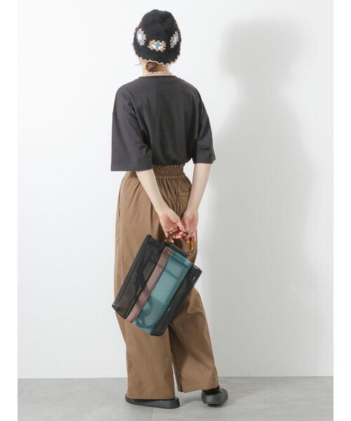 ehka sopo（エヘカソポ）の「プチロゴTシャツ（Tシャツ/カットソー・レディース・オフホワイト/ベージュ/ブラック/ミント・F）」の8枚目の写真