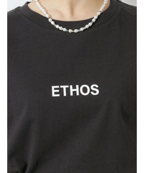 ehka sopo（エヘカソポ）の「プチロゴTシャツ（Tシャツ/カットソー・レディース・オフホワイト/ベージュ/ブラック/ミント・F）」の12枚目の写真