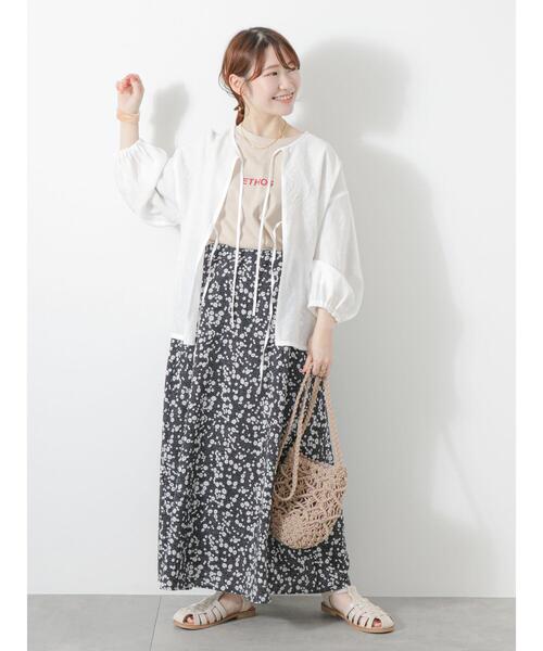 ehka sopo（エヘカソポ）の「プチロゴTシャツ（Tシャツ/カットソー・レディース・オフホワイト/ベージュ/ブラック/ミント・F）」の13枚目の写真