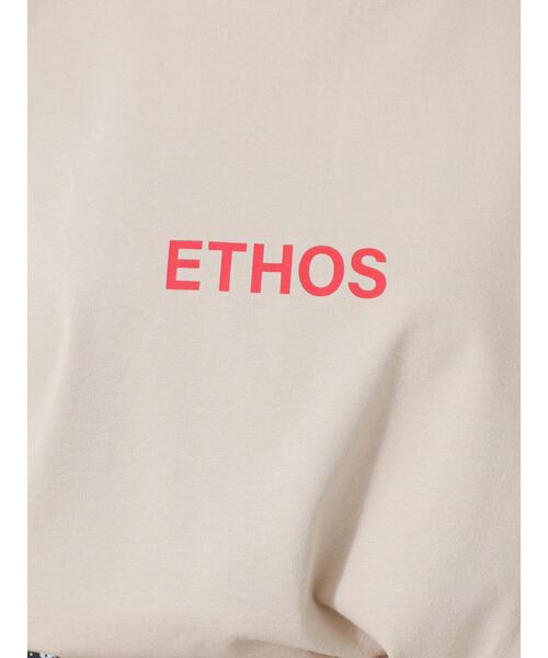 ehka sopo（エヘカソポ）の「プチロゴTシャツ（Tシャツ/カットソー・レディース・オフホワイト/ベージュ/ブラック/ミント・F）」の21枚目の写真