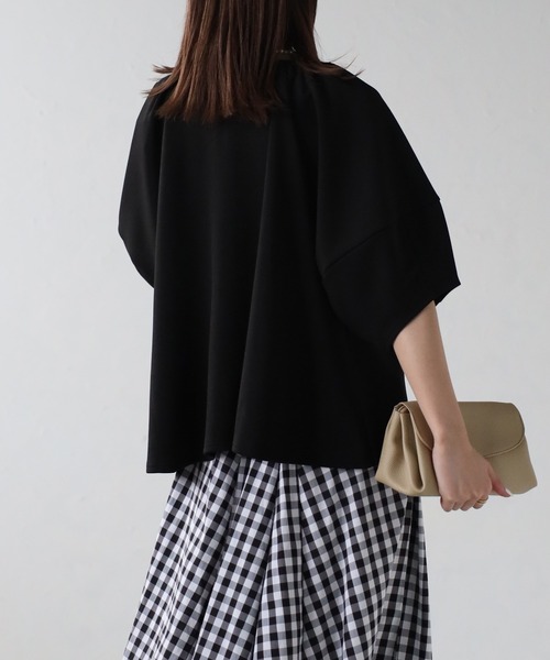sakishimatokyo(サキシマトーキョー)の「コクーンスリーブキーネックトップス(Tシャツ/カットソー・レディース・ブラック/グレイッシュベージュ/オフホワイト/チャコール・FREE)」の13枚目の写真