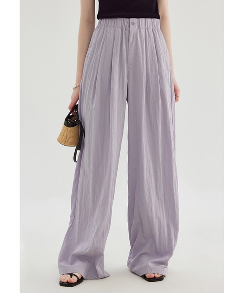 ハイウエストダブルプリーツワイドルーズスラックス FX23K073【Fano Studios】