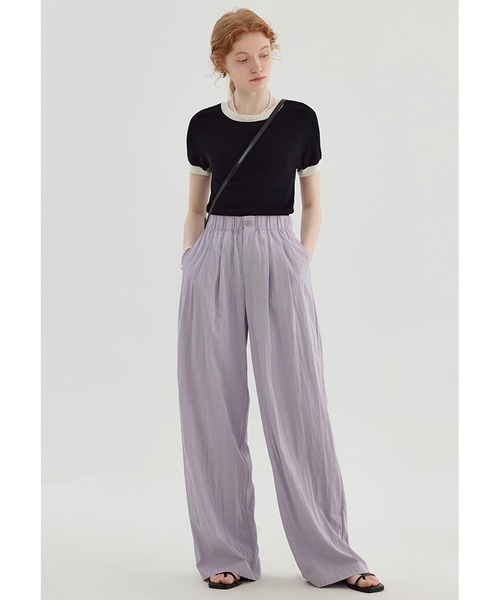 ハイウエストダブルプリーツワイドルーズスラックス FX23K073【Fano Studios】