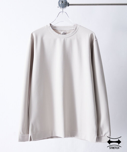 417 EDIFICE(フォーワンセブンエディフィス)の「【Made in Japan】ポンチクルーネック(Tシャツ/カットソー・メンズ・チャコールグレー/ブラック/ピンク系その他/ホワイト/ベージュ系その他/ベージュ/ブルー系その他・SMALL/MEDIUM/LARGE/X-LARGE)」の1枚目の写真