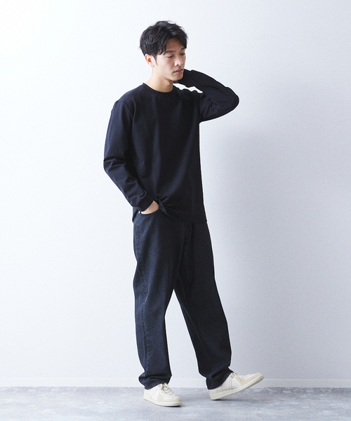 417 EDIFICE(フォーワンセブンエディフィス)の「【Made in Japan】ポンチクルーネック(Tシャツ/カットソー・メンズ・チャコールグレー/ブラック/ピンク系その他/ホワイト/ベージュ系その他/ベージュ/ブルー系その他・SMALL/MEDIUM/LARGE/X-LARGE)」の8枚目の写真