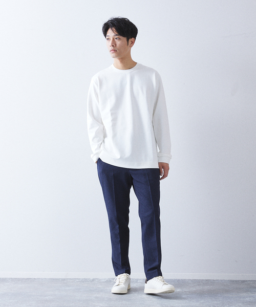 417 EDIFICE(フォーワンセブンエディフィス)の「【Made in Japan】ポンチクルーネック(Tシャツ/カットソー・メンズ・チャコールグレー/ブラック/ピンク系その他/ホワイト/ベージュ系その他/ベージュ/ブルー系その他・SMALL/MEDIUM/LARGE/X-LARGE)」の9枚目の写真