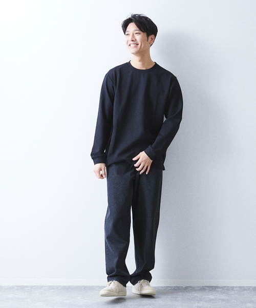 417 EDIFICE(フォーワンセブンエディフィス)の「【Made in Japan】ポンチクルーネック(Tシャツ/カットソー・メンズ・チャコールグレー/ブラック/ピンク系その他/ホワイト/ベージュ系その他/ベージュ/ブルー系その他・SMALL/MEDIUM/LARGE/X-LARGE)」の11枚目の写真