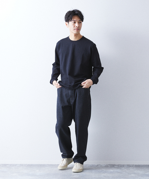 417 EDIFICE(フォーワンセブンエディフィス)の「【Made in Japan】ポンチクルーネック(Tシャツ/カットソー・メンズ・チャコールグレー/ブラック/ピンク系その他/ホワイト/ベージュ系その他/ベージュ/ブルー系その他・SMALL/MEDIUM/LARGE/X-LARGE)」の12枚目の写真