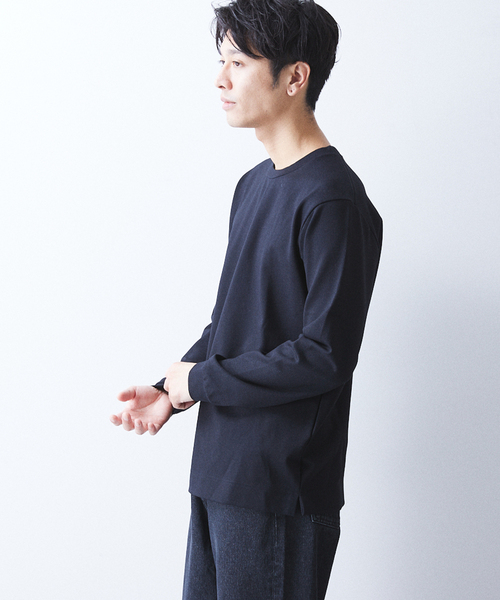 417 EDIFICE(フォーワンセブンエディフィス)の「【Made in Japan】ポンチクルーネック(Tシャツ/カットソー・メンズ・チャコールグレー/ブラック/ピンク系その他/ホワイト/ベージュ系その他/ベージュ/ブルー系その他・SMALL/MEDIUM/LARGE/X-LARGE)」の14枚目の写真