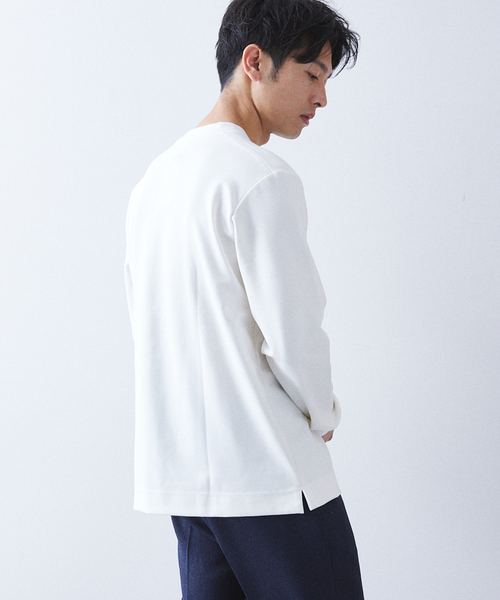 417 EDIFICE(フォーワンセブンエディフィス)の「【Made in Japan】ポンチクルーネック(Tシャツ/カットソー・メンズ・チャコールグレー/ブラック/ピンク系その他/ホワイト/ベージュ系その他/ベージュ/ブルー系その他・SMALL/MEDIUM/LARGE/X-LARGE)」の21枚目の写真