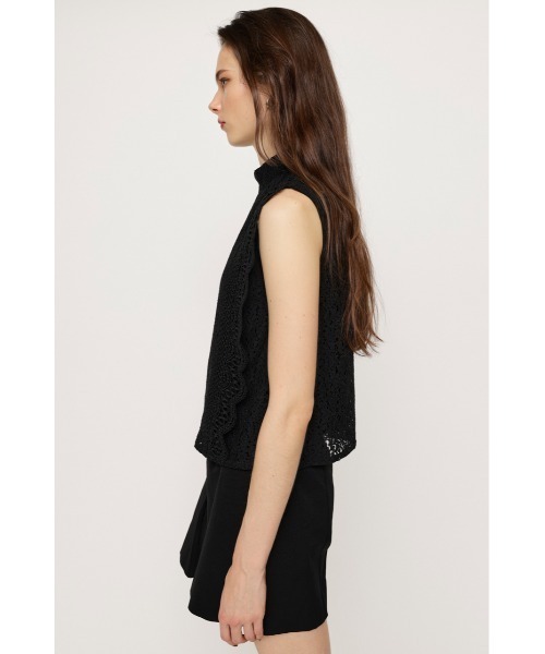 SLY（スライ）の「CODE LACE H/N TOPS コード レース ハイネック 