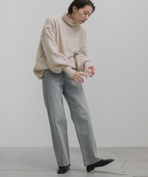 ニット セーター リンキングボリュームスリーブニット レディース select MOCA ニット セーター リンキングボリュームスリーブ