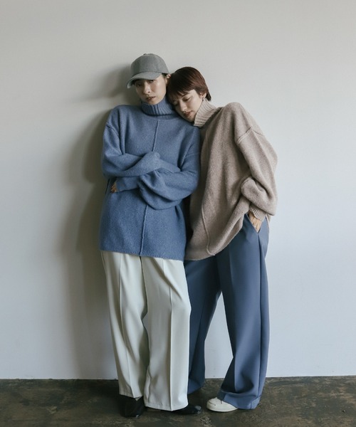 ニット セーター リンキングボリュームスリーブニット レディース select MOCA ニット セーター リンキングボリュームスリーブ