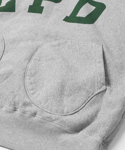 GYPSY&SONS（ジプシーアンドサンズ）の「80 SWEAT PARKA PT college　ハチマルスウェットパーカー　プリントカレッジ（パーカー・メンズ・ネイビー/アッシュグレー/グリーン・MEDIUM/LARGE/SMALL/X-LARGE）」の9枚目の写真